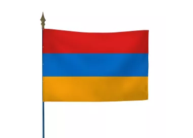 Drapeau Arménie en maille polyester avec hampe