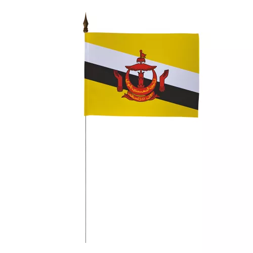 Drapeau de table Bruneï 10 x 15 cm polyester
