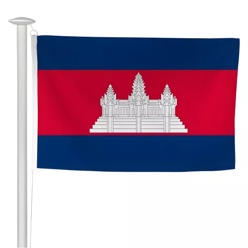 Pavillon Cambodge en maille polyester pour mât