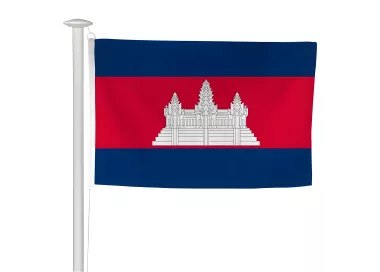 Pavillon Cambodge en maille polyester pour mât