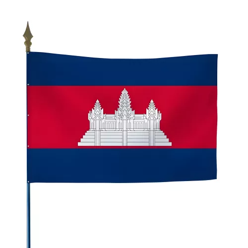 Drapeau Cambodge en maille polyester 115 g/m²