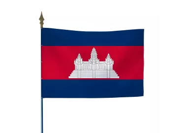 Drapeau Cambodge en maille polyester 115 g/m²