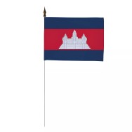 Drapeau de table Cambodge 10 x 15 cm polyester