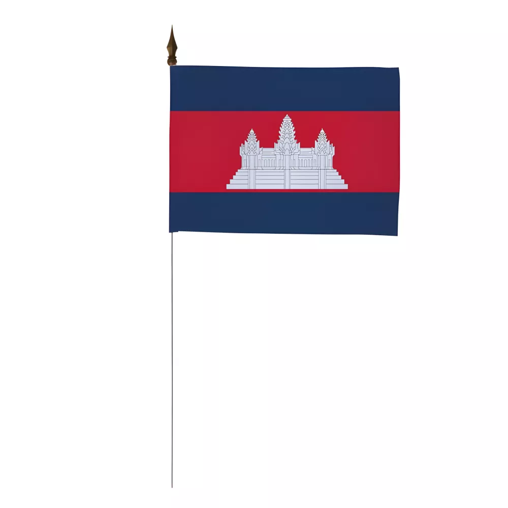 Drapeau de table Cambodge 10 x 15 cm polyester Drapeau de table Cambodge 10 x 15 cm polyester