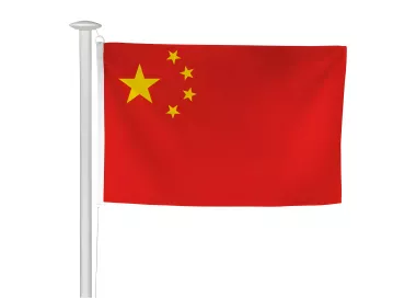Pavillon Chine en polyester ignifugé avec anneaux