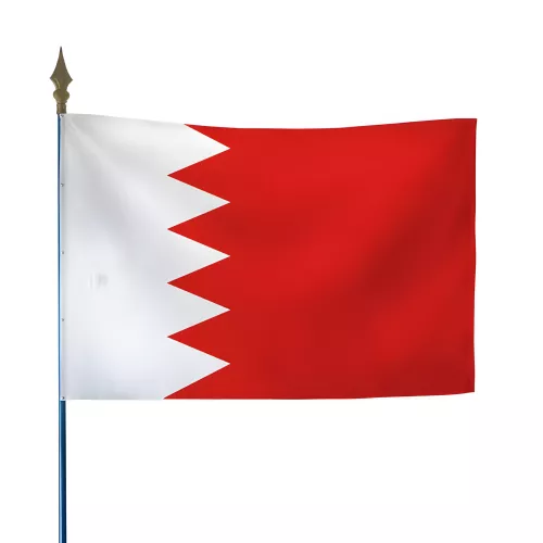 Drapeau Bahreïn en maille polyester avec hampe