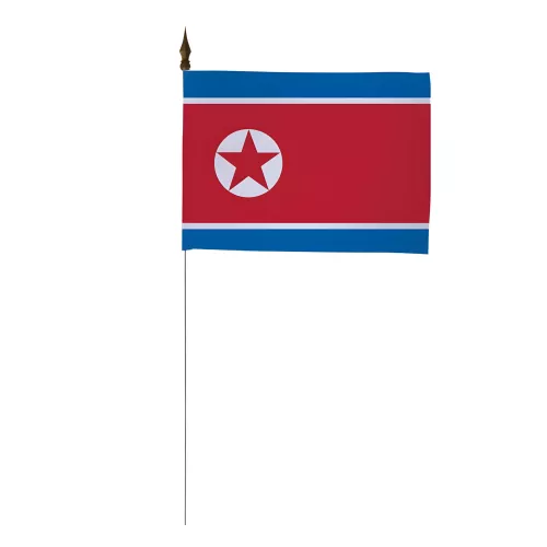Drapeau de table Corée du Nord polyester 10 x 15 cm