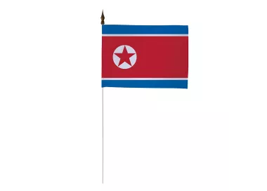 Drapeau de table Corée du Nord polyester 10 x 15 cm