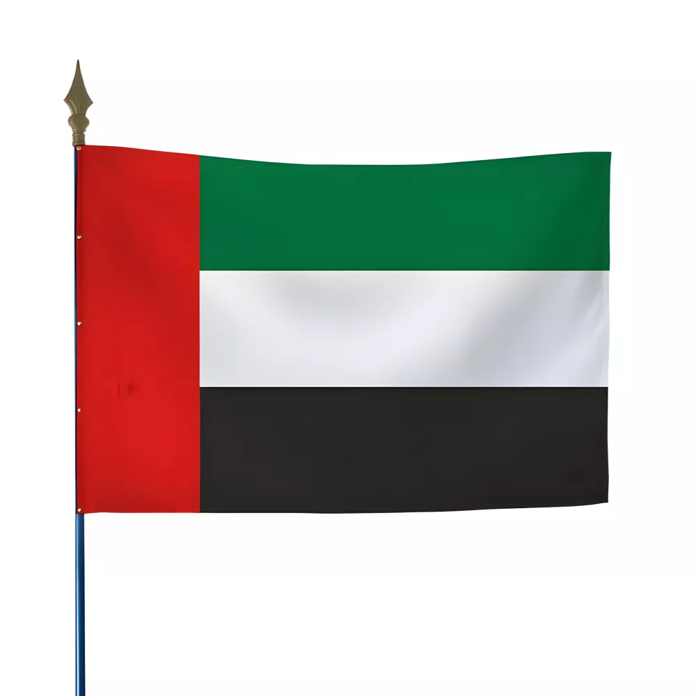 Drapeau Émirats Arabes Unis en maille polyester Drapeau Émirats Arabes Unis en maille polyester