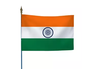 Drapeau Inde en maille polyester avec hampe