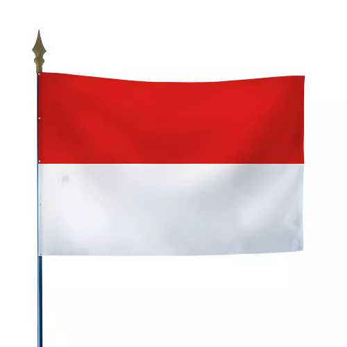 Drapeau Indonésie en maille polyester avec hampe