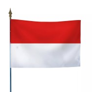 Drapeau Indonésie en maille polyester avec hampe
