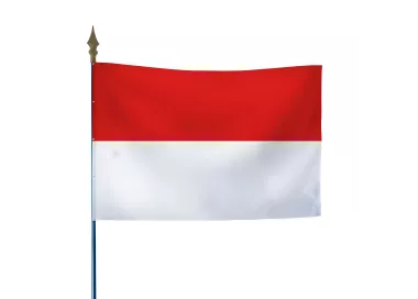 Drapeau Indonésie en maille polyester avec hampe