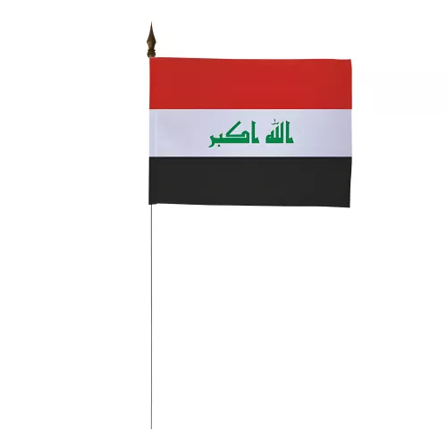 Drapeau de table Irak 10 x 15 cm polyester