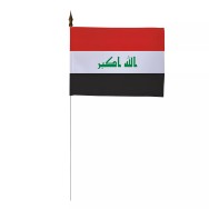 Drapeau de table Irak 10 x 15 cm polyester