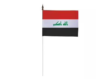 Drapeau de table Irak 10 x 15 cm polyester