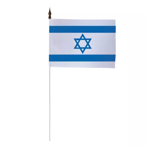 Drapeau de table Israël 10 x 15 cm en maille polyester