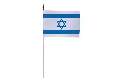 Drapeau de table Israël 10 x 15 cm en maille polyester