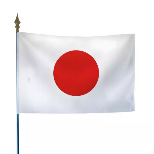 Drapeau Japon en maille polyester avec hampe