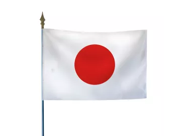 Drapeau Japon en maille polyester avec hampe