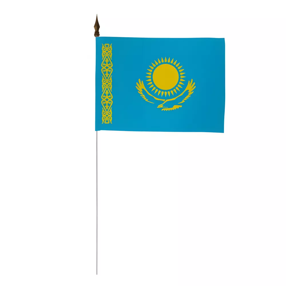 Drapeau de table Kazakhstan 10 x 15 cm polyester