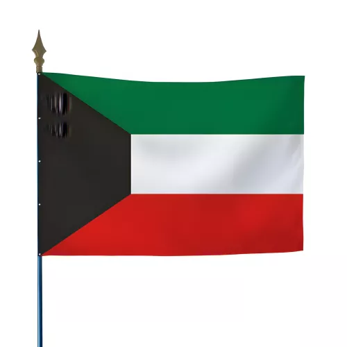 Drapeau Koweït en maille polyester grand vent