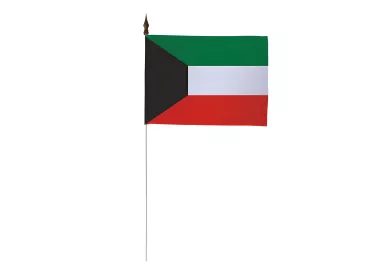 Drapeau de table Koweït 10 x 15 cm maille polyester
