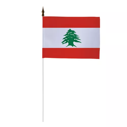 Drapeau de table Liban 10 x 15 cm polyester
