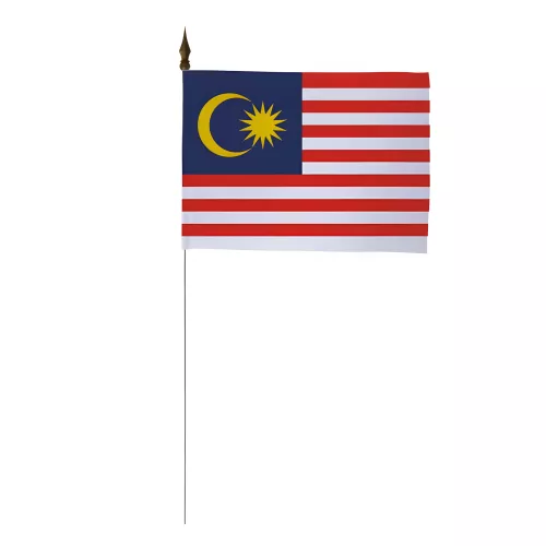 Drapeau de table Malaisie 10 x 15 cm polyester