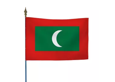 Drapeau Maldives en maille polyester avec hampe