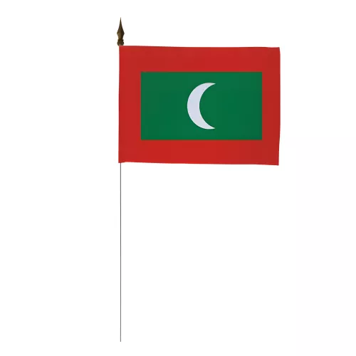 Drapeau de table Maldives 10 x 15 cm polyester
