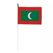 Drapeau de table Maldives 10 x 15 cm polyester