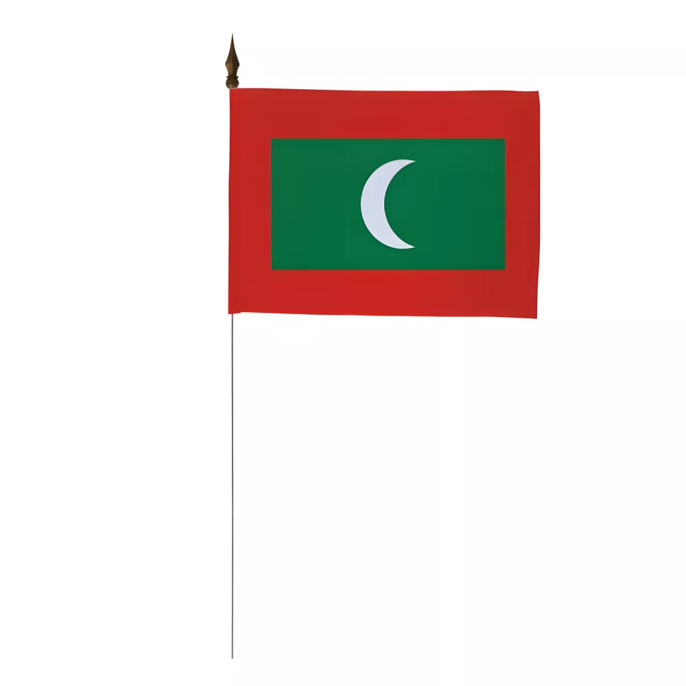 Drapeau de table Maldives 10 x 15 cm polyester Drapeau de table Maldives 10 x 15 cm polyester