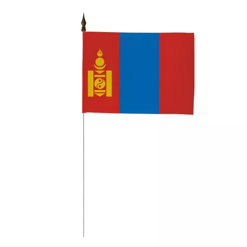 Drapeau de table Mongolie 10 x 15 cm polyester