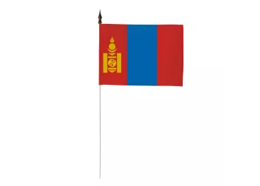 Drapeau de table Mongolie 10 x 15 cm polyester