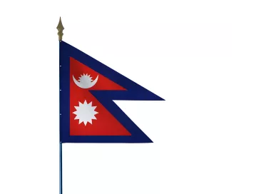 Drapeau Népal en maille polyester avec hampe