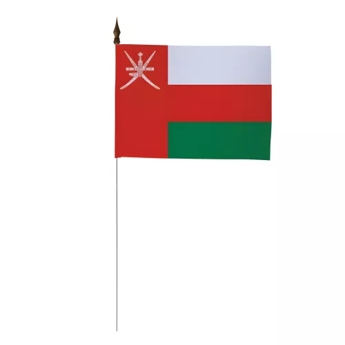 Drapeau de table Oman 10 x 15 cm polyester