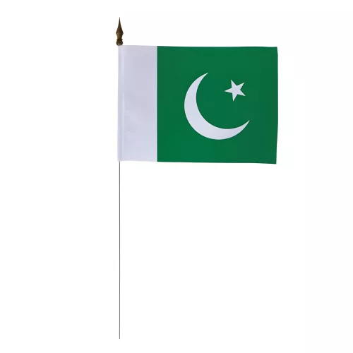 Drapeau de table Pakistan 10 x 15 cm polyester