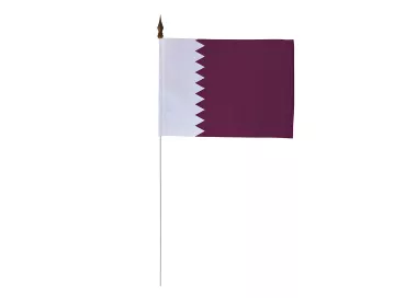 Drapeau de table Qatar 10 x 15 cm polyester