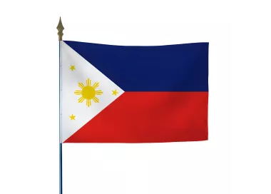Drapeau Philippines en maille polyester avec hampe