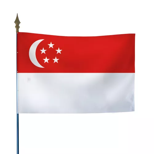 Drapeau Singapour en maille polyester 115 g/m²