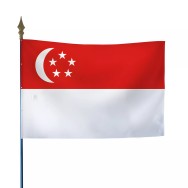 Drapeau Singapour en maille polyester 115 g/m²