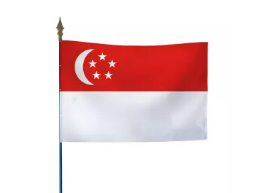 Drapeau Singapour en maille polyester 115 g/m²