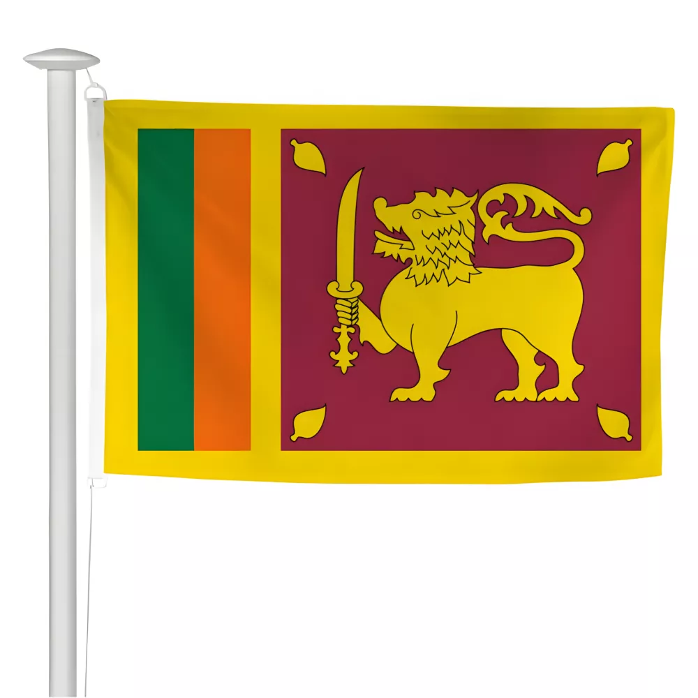 Pavillon Sri Lanka en maille polyester standard Pavillon Sri Lanka en maille polyester standard
