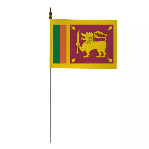 Drapeau de table Sri Lanka 10 x 15 cm polyester