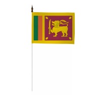 Drapeau de table Sri Lanka 10 x 15 cm polyester