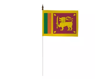 Drapeau de table Sri Lanka 10 x 15 cm polyester
