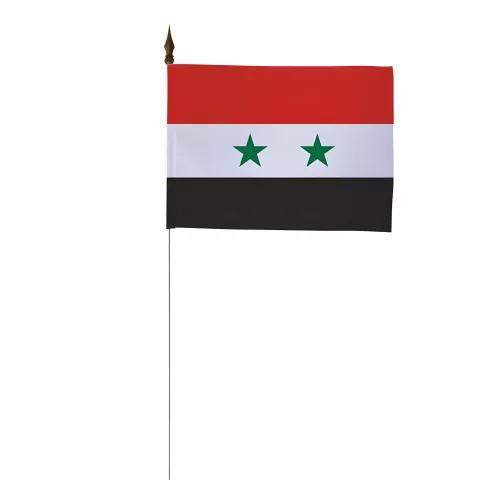 Drapeau de table Syrie 10 x 15 cm polyester