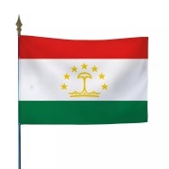 Drapeau Tadjikistan en maille polyester avec hampe