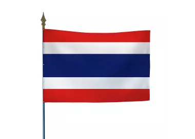 Drapeau Thaïlande en maille polyester avec hampe